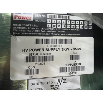 Varian E19285111 HiTek OL3000 series 35kV High Voltage Power Supply